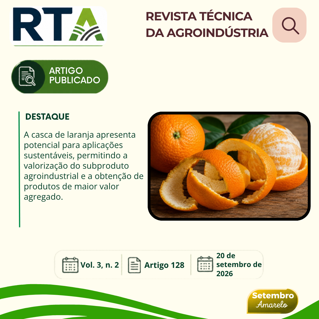 CASCA DE LARANJA NA ECONOMIA CIRCULAR: ESTRATÉGIAS DE VALORIZAÇÃO DE UM SUBPRODUTO AGROINDUSTRIAL